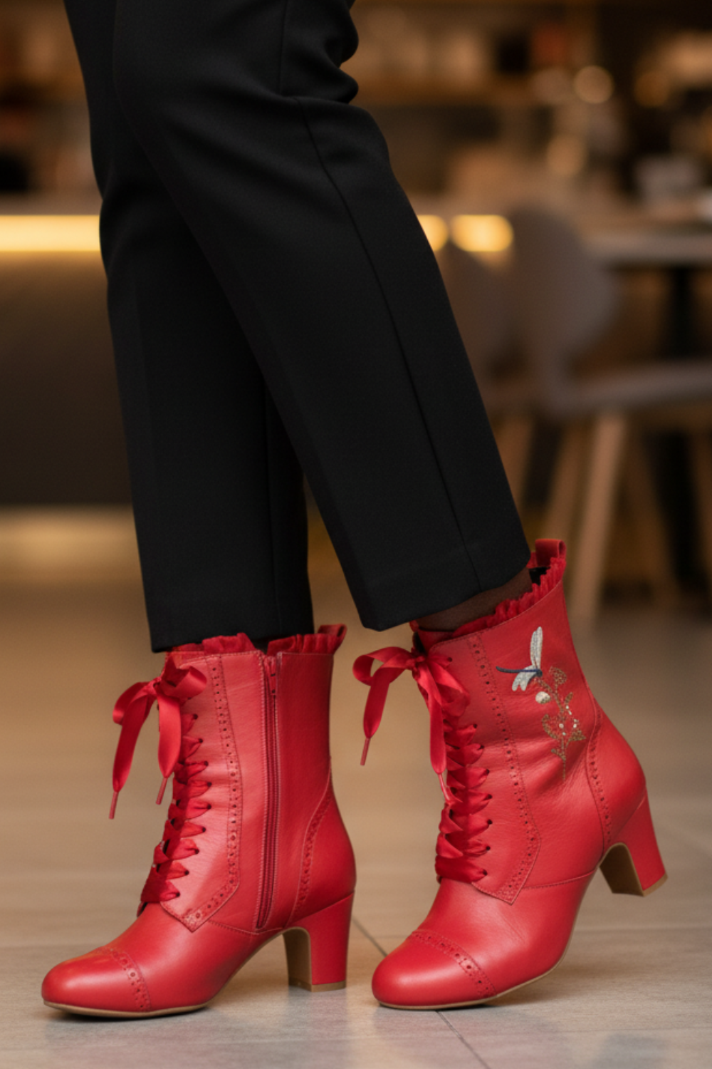 The Vibe is Damselfly Winter Berry Boots