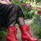 The Vibe is Damselfly Winter Berry Boots