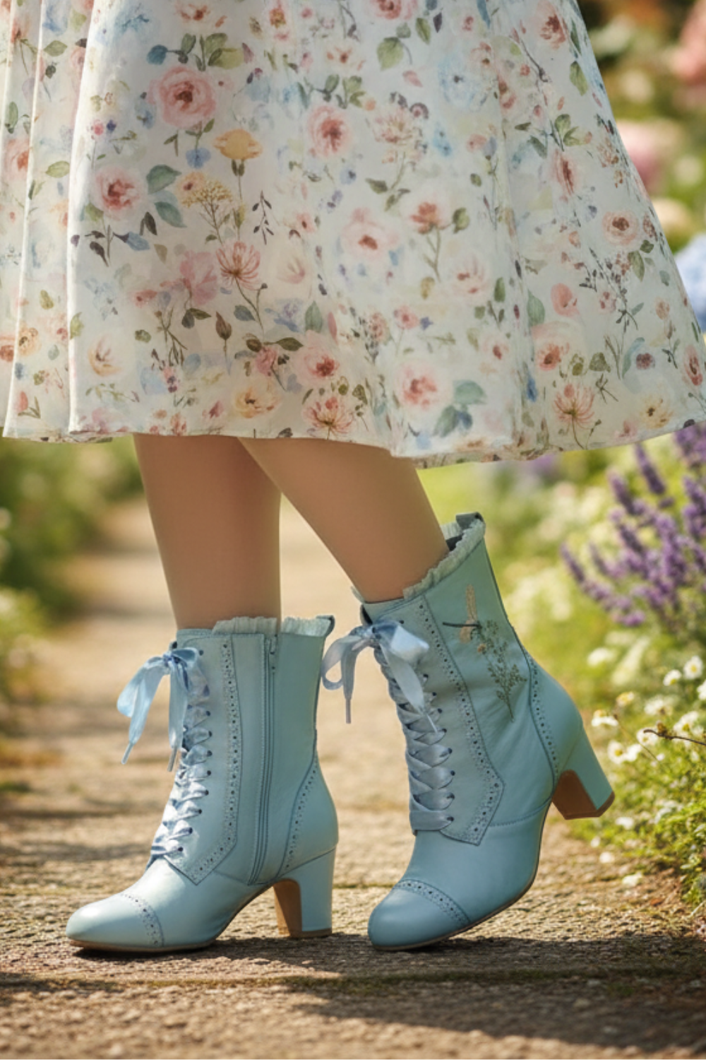 The Vibe is Damselfly Soft Blue Boots
