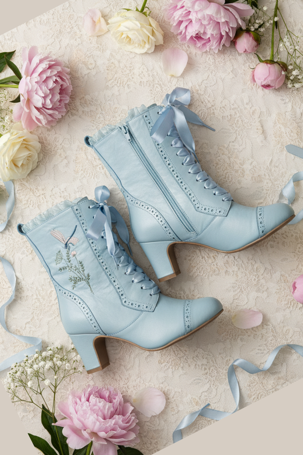 The Vibe is Damselfly Soft Blue Boots
