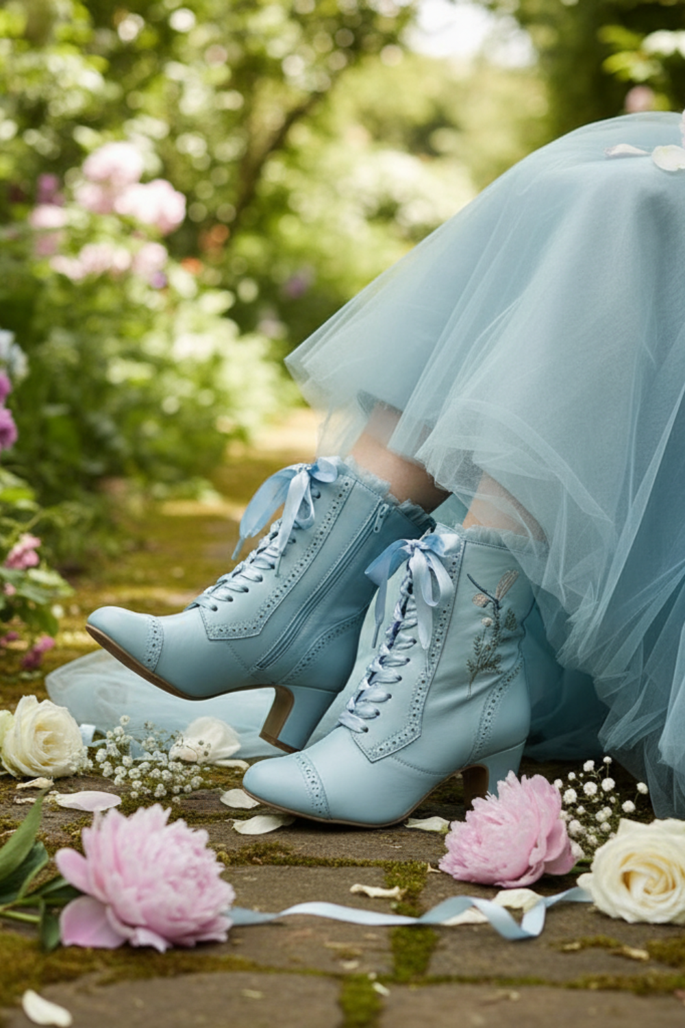 The Vibe is Damselfly Soft Blue Boots
