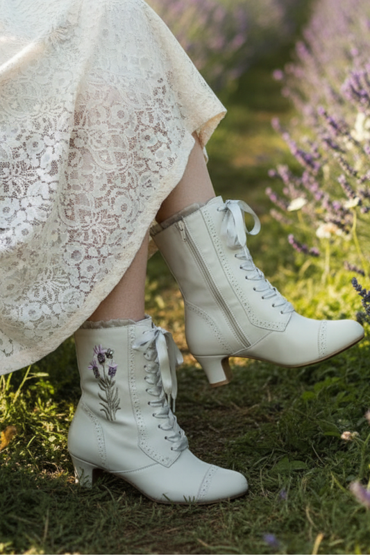 The Vibe is Lavende Dream Dove Grey Boots