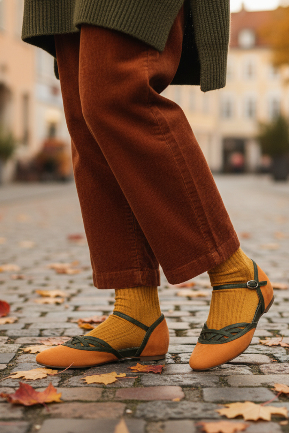 The Vibe is Enchanted in Orange with Olive Green