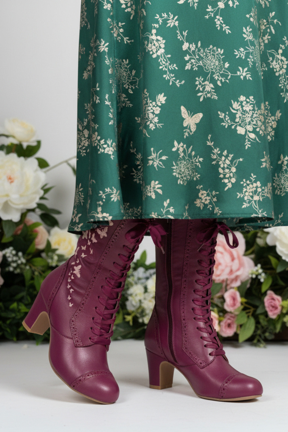 The Vibe is Farfalla Aubergine Boots