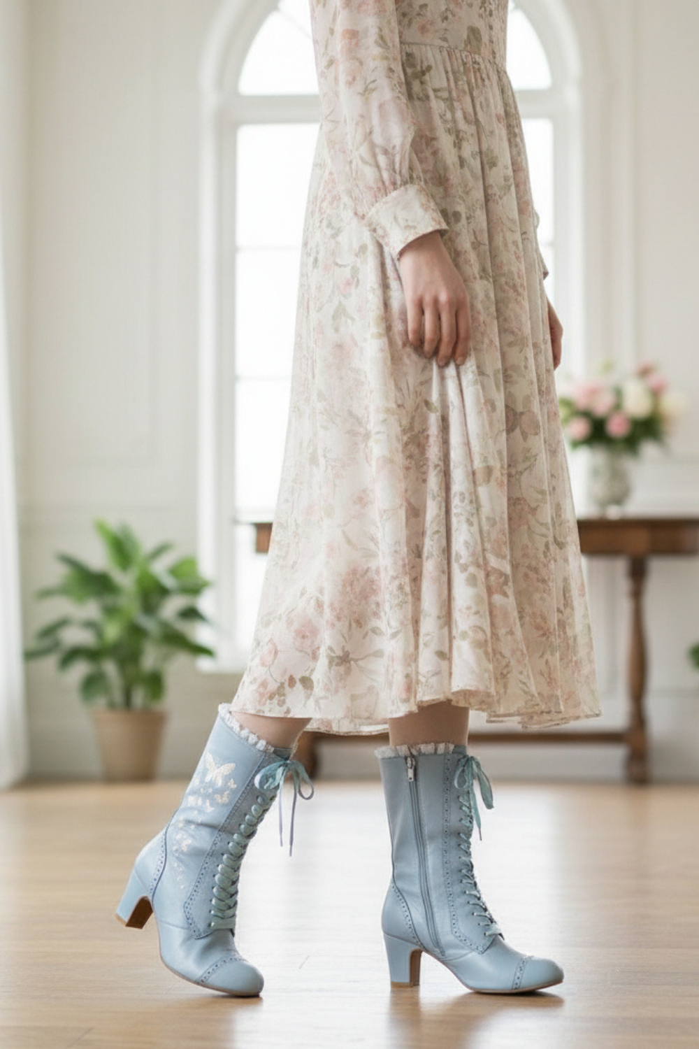 The Vibe is Farfalla Soft Blue Boots