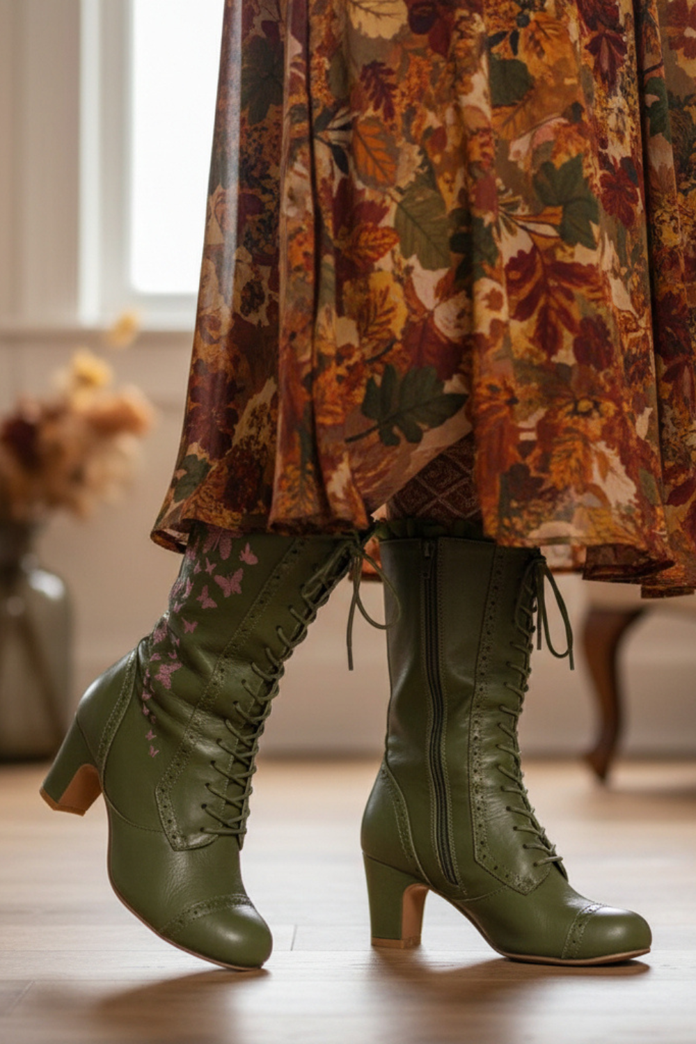 The Vibe is Farfalla Olive Green Boots