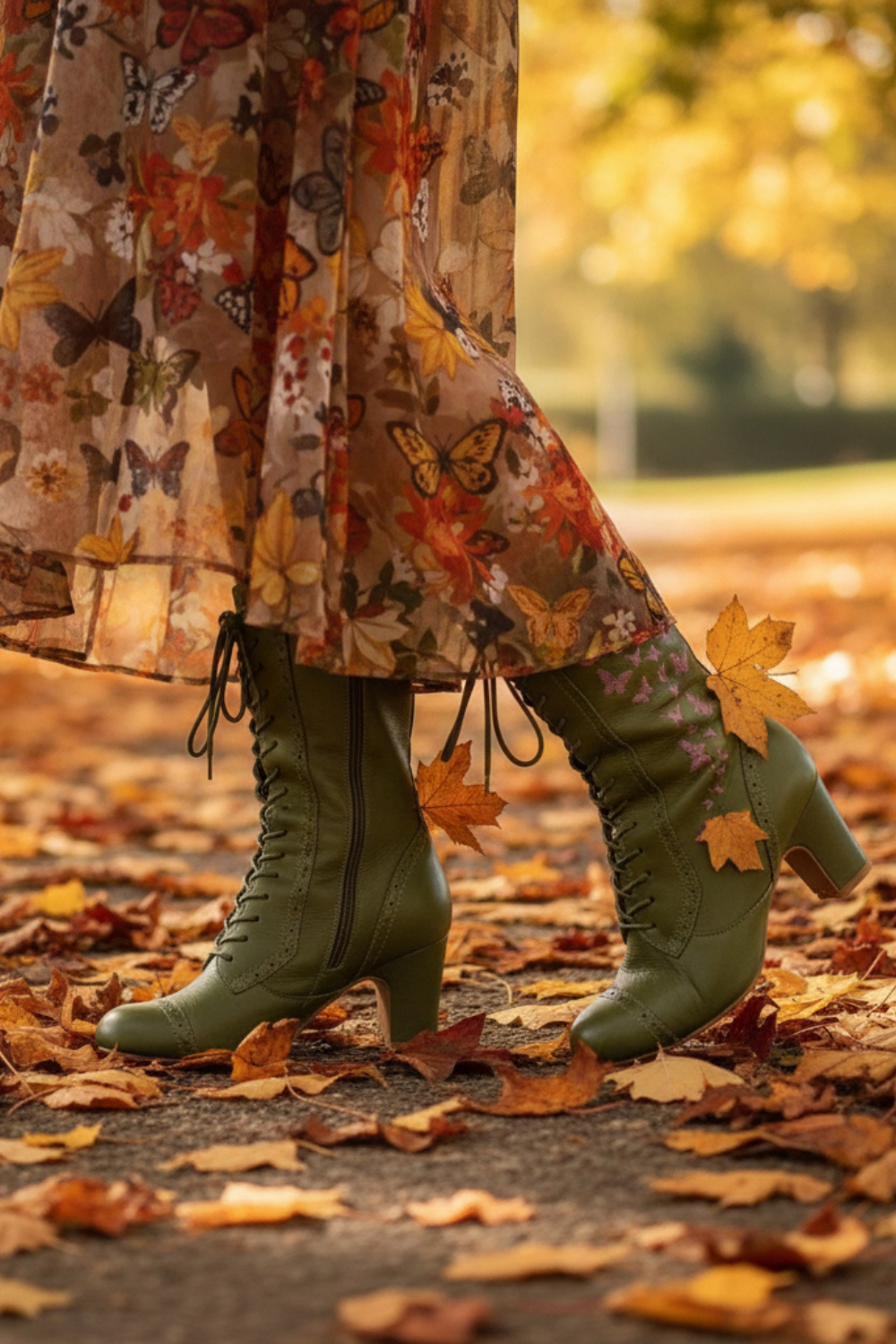 The Vibe is Farfalla Olive Green Boots