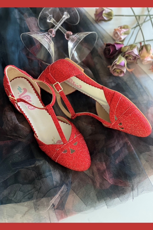 The Vibe is Home Before Midnight Red Sparkles