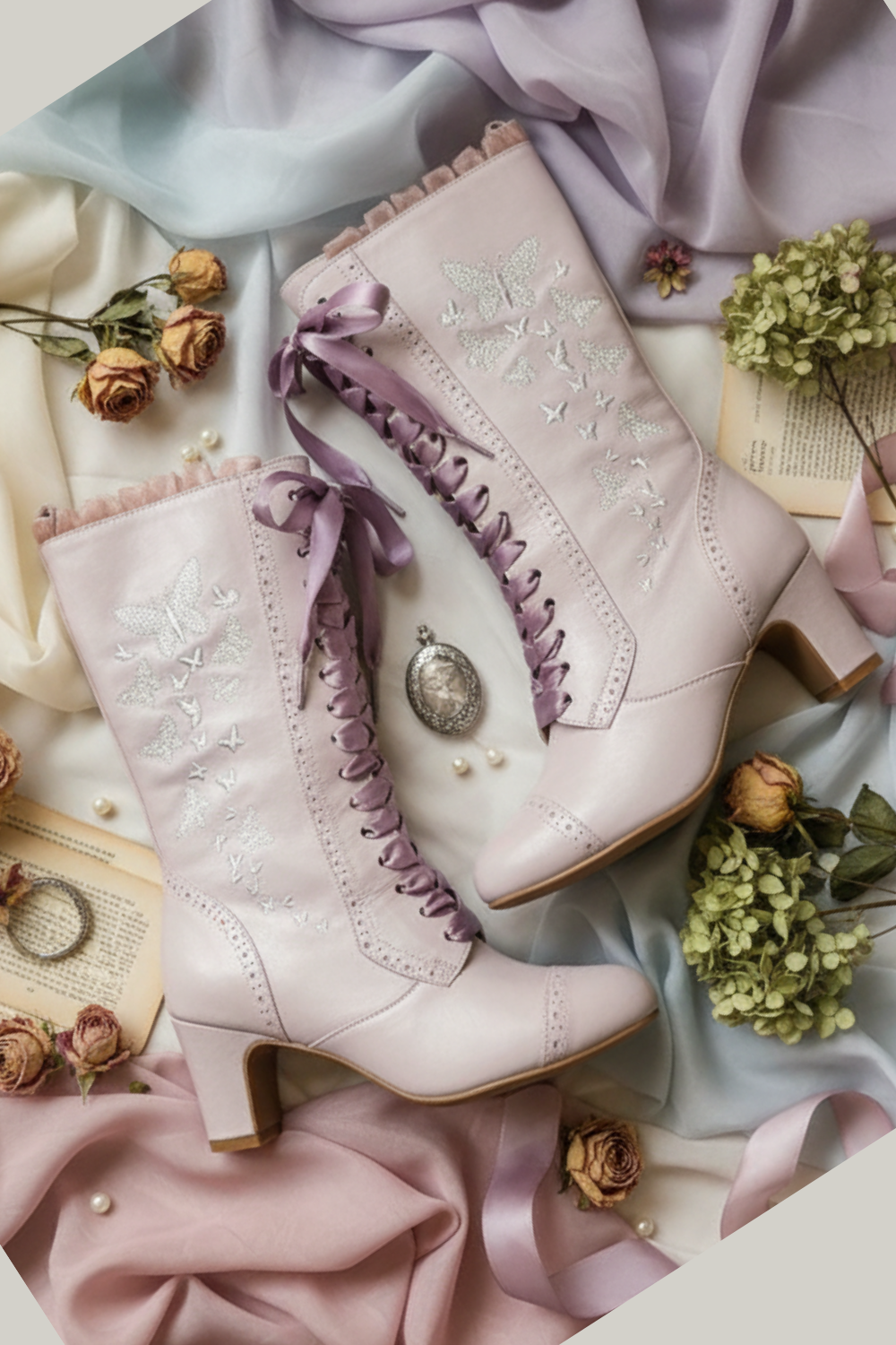 The Vibe is Farfalla Lilac Boots