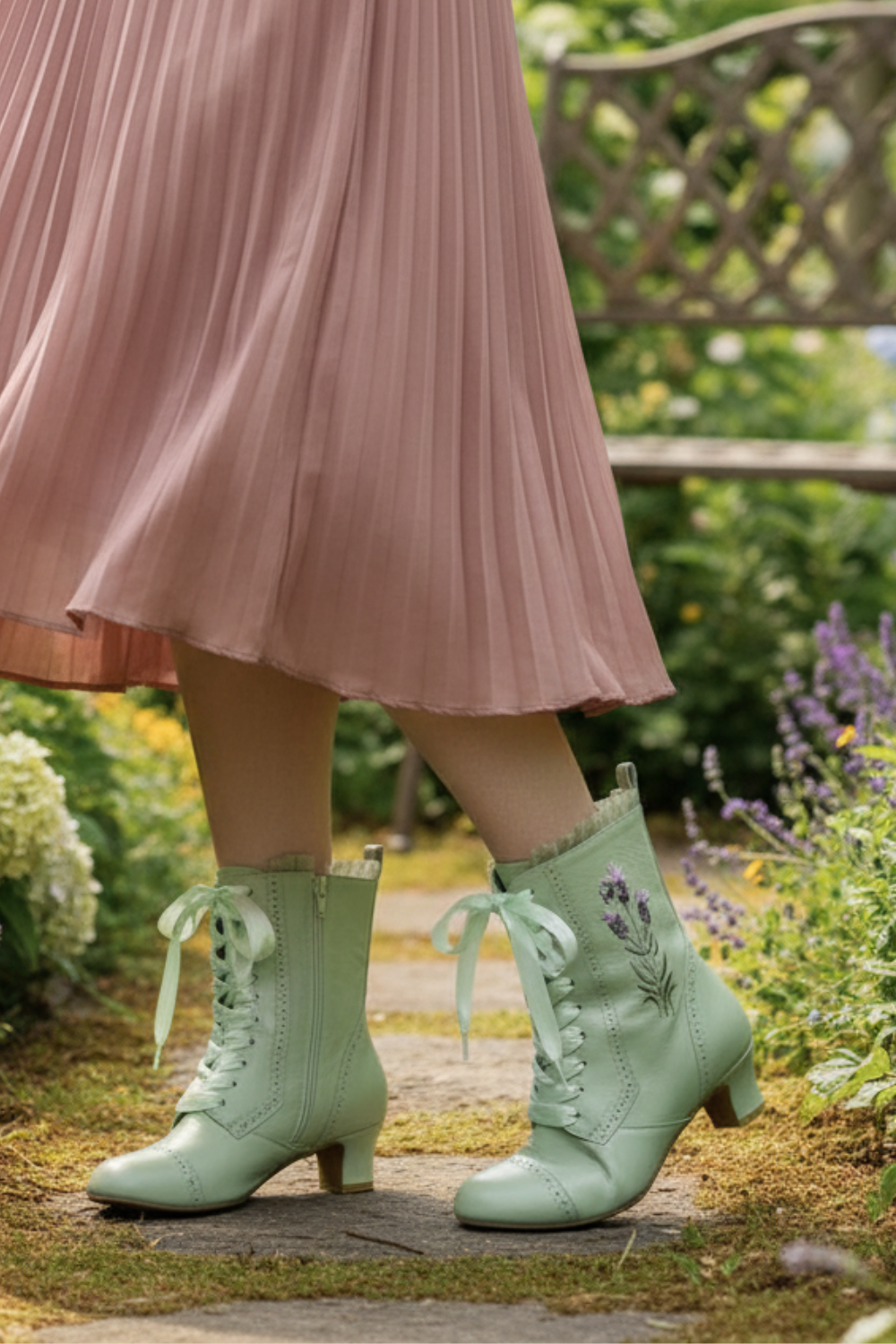 The Vibe is Lavende Dream Soft Sage Boots