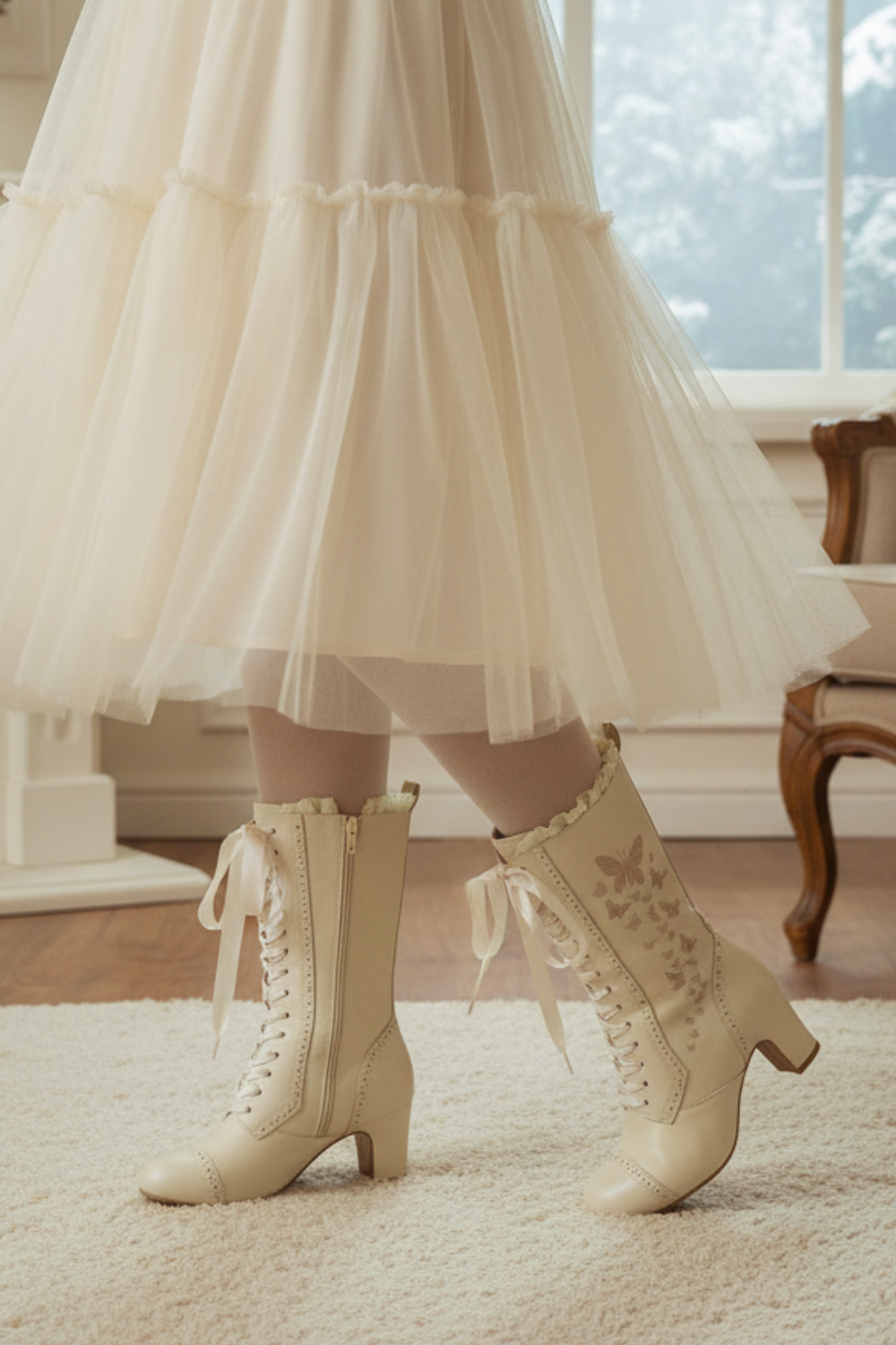 The Vibe is Farfalla Latte Boots