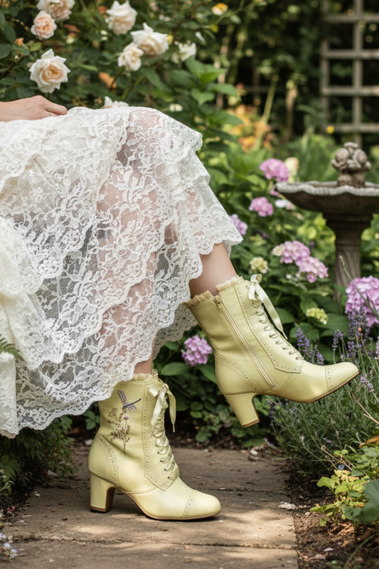 The Vibe is Damselfly Lemon Grass Boots