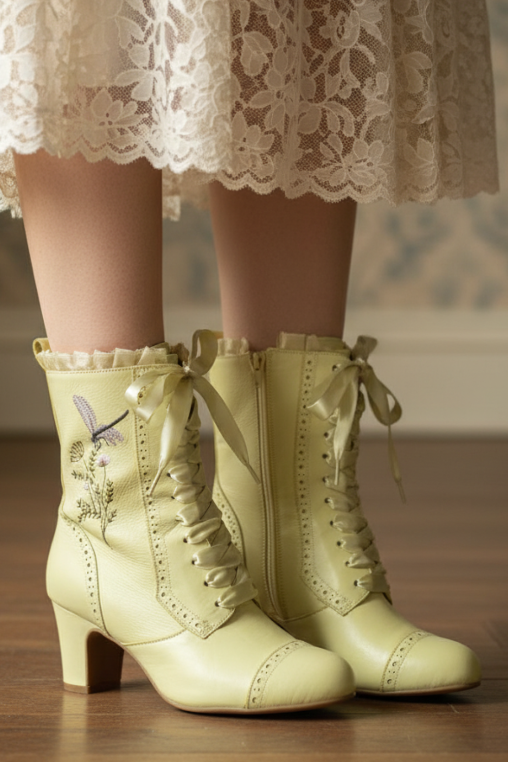 The Vibe is Damselfly Lemon Grass Boots