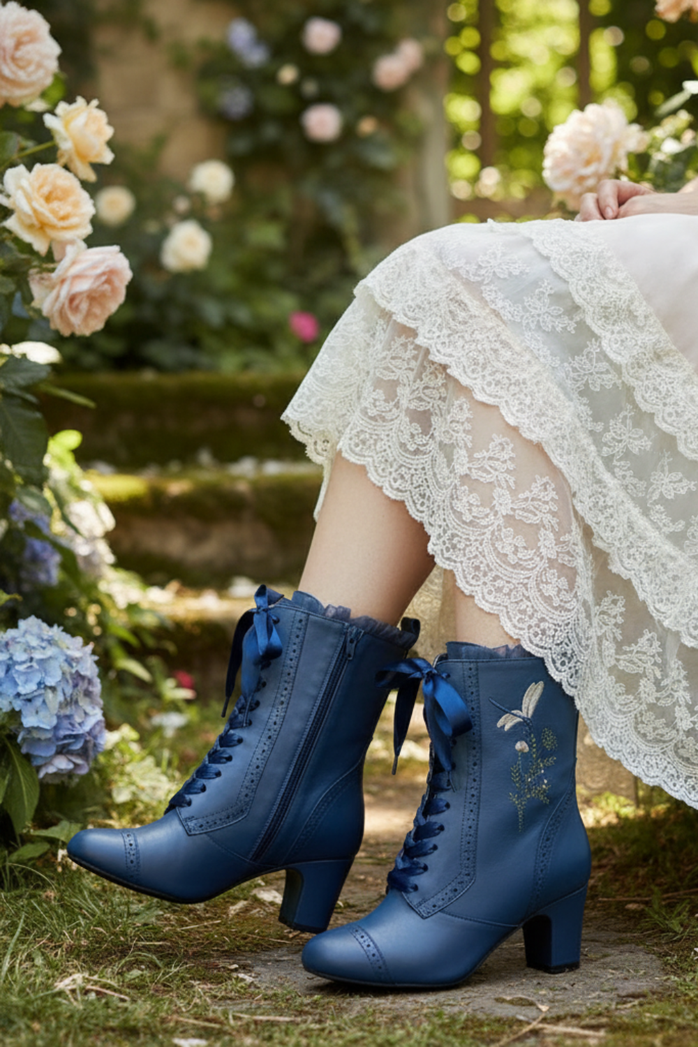 The Vibe is Damselfly Navy Blue Boots
