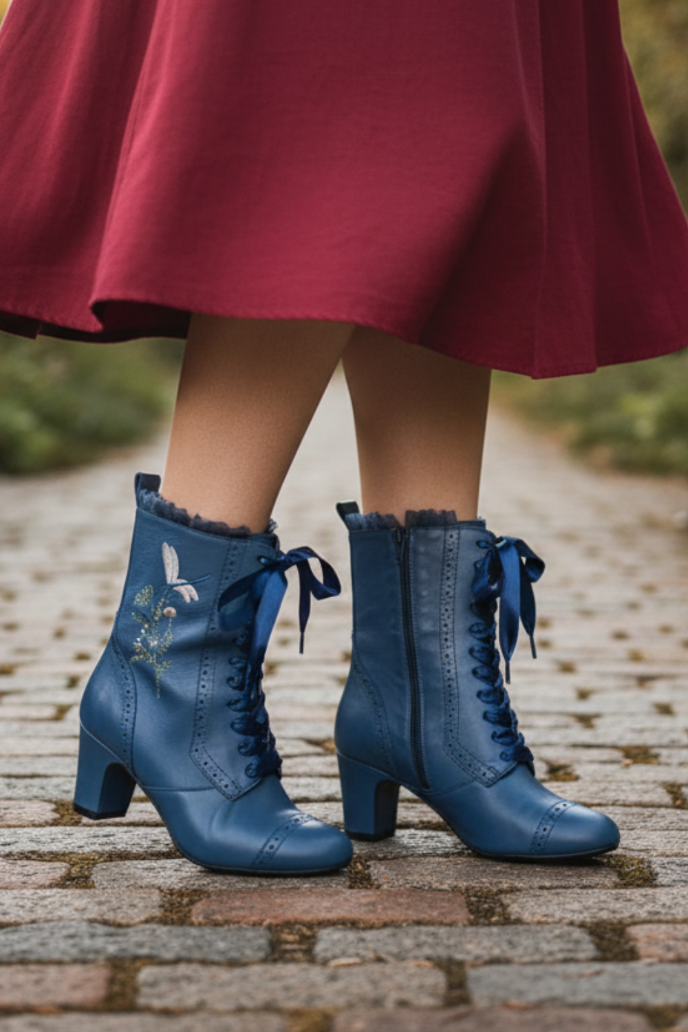 The Vibe is Damselfly Navy Blue Boots