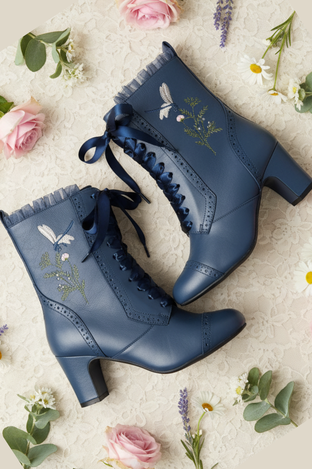 The Vibe is Damselfly Navy Blue Boots