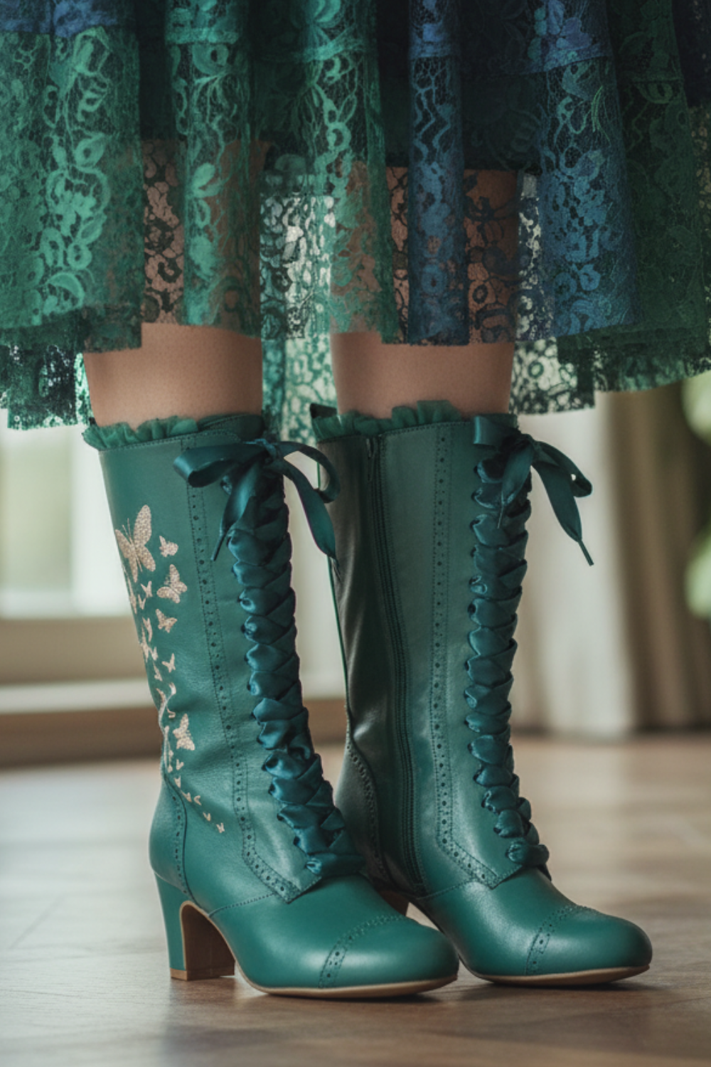 The Vibe is Farfalla Teal Boots