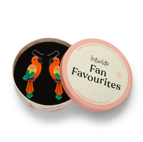 Erstwilder Fan Favs Panchas Parrots Drop Earrings