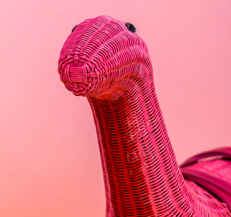 Wicker Darling Anne the Pink Bronte Saurus