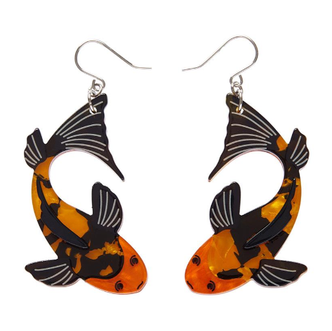 Erstwilder Fan Favs Playing Koi Drop Earrings