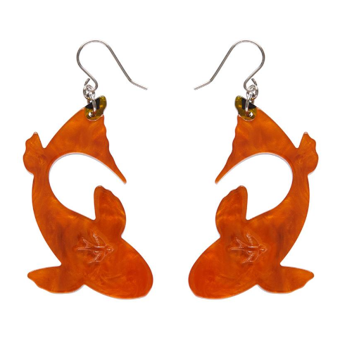 Erstwilder Fan Favs Playing Koi Drop Earrings