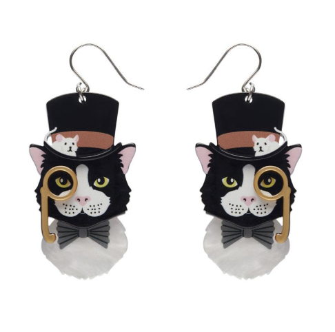 Erstwilder Lucia The Posh Pussycat Drop Earrings