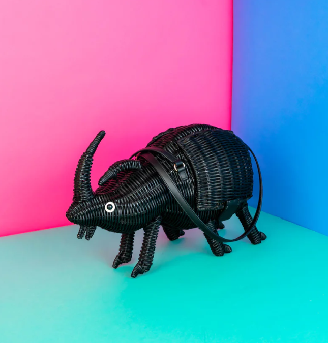 Wicker Darling Ulysses the Rhino Beetle Bag