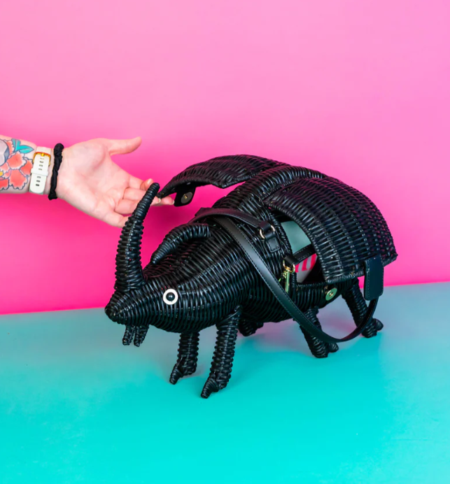 Wicker Darling Ulysses the Rhino Beetle Bag