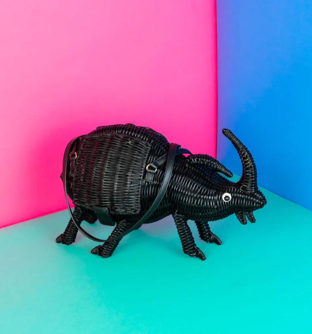 Wicker Darling Ulysses the Rhino Beetle Bag