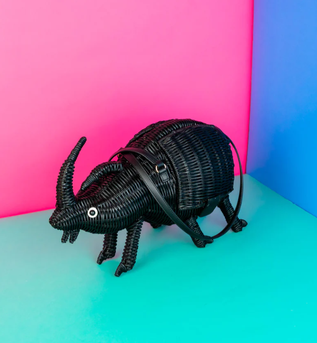 Wicker Darling Ulysses the Rhino Beetle Bag
