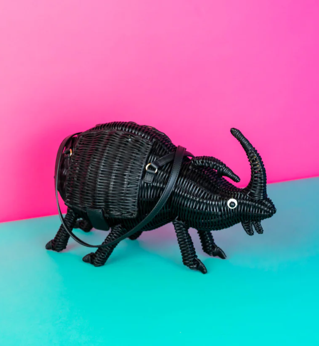 Wicker Darling Ulysses the Rhino Beetle Bag