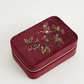 Fable England Robin Love Embroidered Large Velvet Jewellery Box