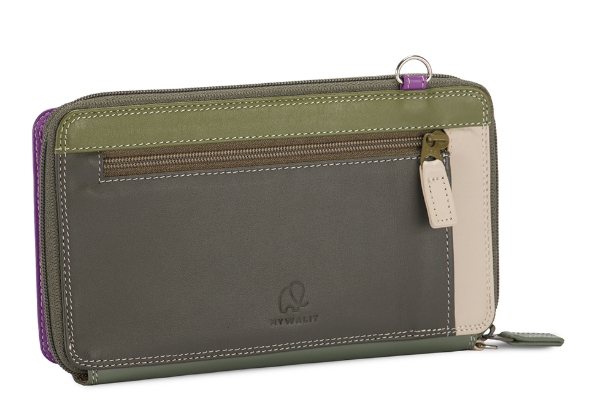 Mywalit Ex Large Phone Mega Purse with Detach Shoulder Strap Orchid