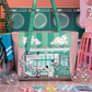 Vendula Bubble Cats Laundromat Shopper Bag