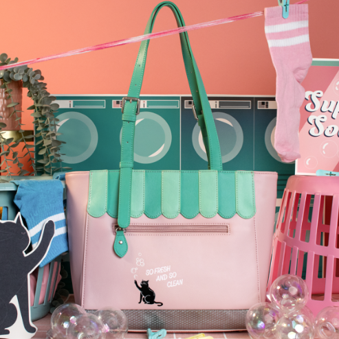 Vendula Bubble Cats Laundromat Shopper Bag