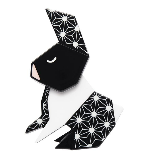 Erstwilder Origami The Sleeping Rabbit Brooch