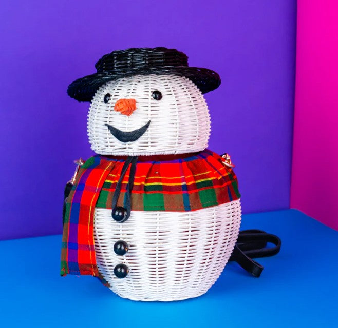 Wicker Darling Snowman Bag
