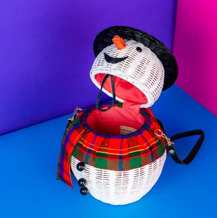 Wicker Darling Snowman Bag