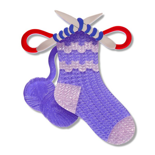 Erstwilder Arts and Crafts Sock it to Me Brooch