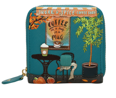 Vendula Sugar and Spice Coffee Shop Square Wallet