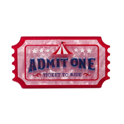 Erstwilder A Day at the Fair Ticket To Ride Brooch