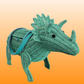 Wicker Darling Mary the Triceratops