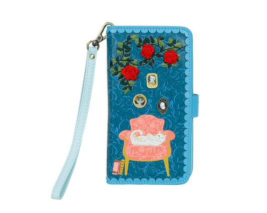 Vendula Vintage Rose Universal Flip Phone Wallet