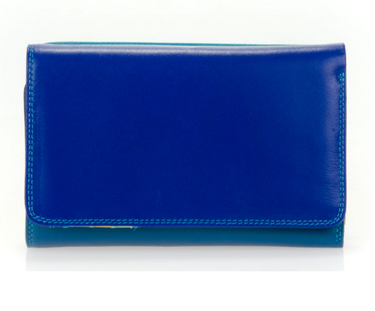 Mywalit Medium Tri Fold with Outer Zip Purse Seascape