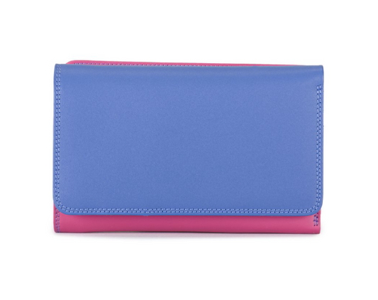 Mywalit Medium Tri Fold with Outer Zip Purse Viola