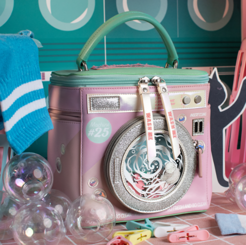 Vendula Bubble Cats Laundromat Washer Dryer Bag
