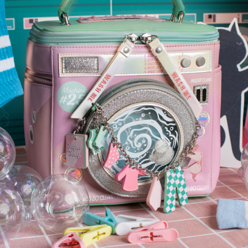 Vendula Bubble Cats Laundromat Washer Dryer Bag