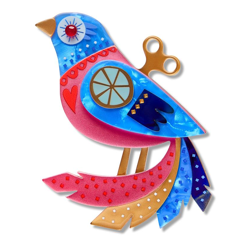 Erstwilder Pete Cromer Fairy Tales Wind Up Brooch