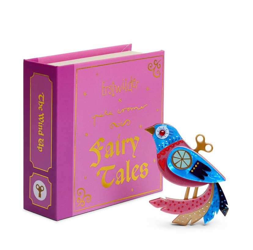 Erstwilder Pete Cromer Fairy Tales Wind Up Brooch