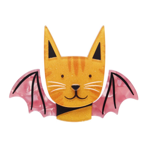 Erstwilder Megan Roy Haunted at Heart Winged Kitty Brooch